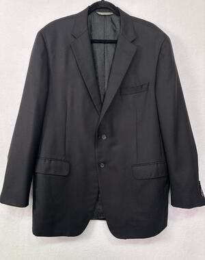 J.P. Tilford Samuelsohn 100% Loro Piana Worsted Cashmere Sport Coat Black 46R